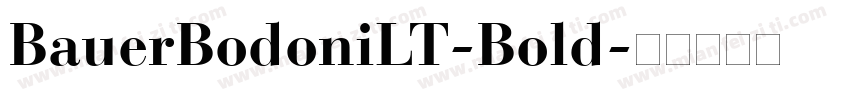 BauerBodoniLT-Bold字体转换