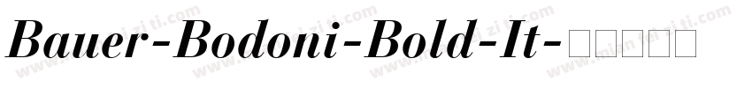 Bauer-Bodoni-Bold-It字体转换