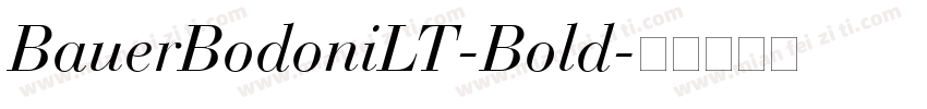 BauerBodoniLT-Bold字体转换