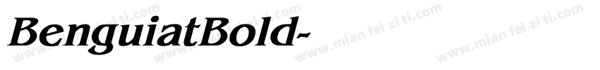 BenguiatBold字体转换