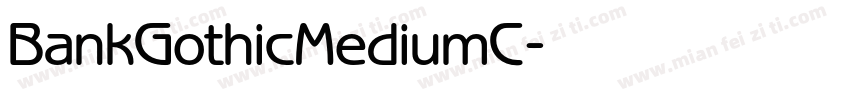 BankGothicMediumC字体转换