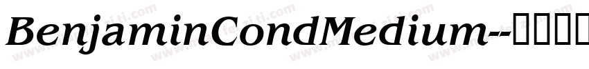 BenjaminCondMedium-字体转换