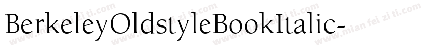 BerkeleyOldstyleBookItalic字体转换