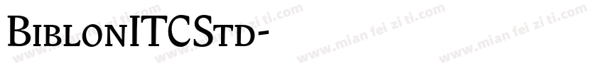 BiblonITCStd字体转换