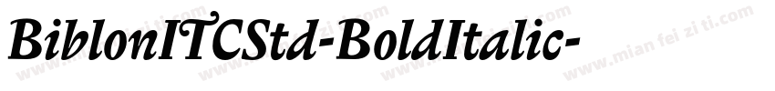 BiblonITCStd-BoldItalic字体转换
