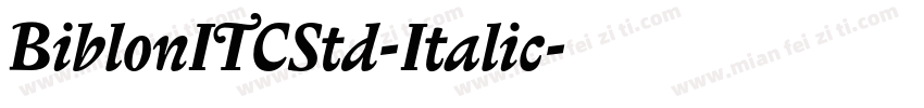 BiblonITCStd-Italic字体转换