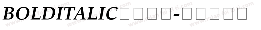 BOLDITALIC字体下载字体转换