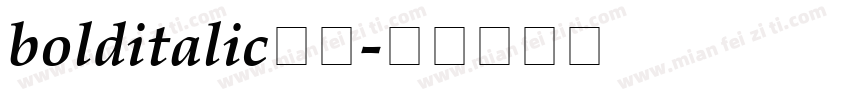 bolditalic字体字体转换