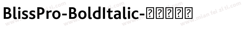 BlissPro-BoldItalic字体转换