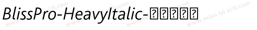 BlissPro-HeavyItalic字体转换