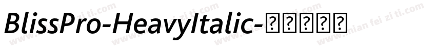 BlissPro-HeavyItalic字体转换