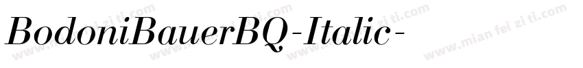 BodoniBauerBQ-Italic字体转换