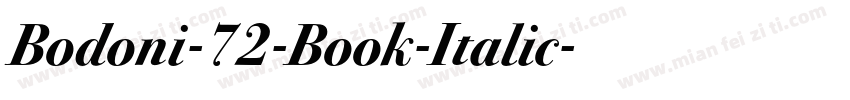 Bodoni-72-Book-Italic字体转换