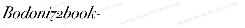 Bodoni72book字体转换