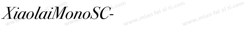 XiaolaiMonoSC字体转换