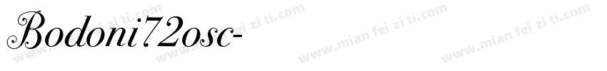 Bodoni72osc字体转换