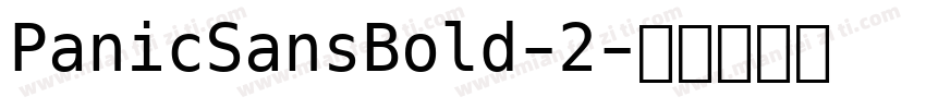 PanicSansBold-2字体转换