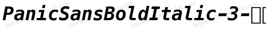 PanicSansBoldItalic-3字体转换