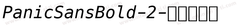 PanicSansBold-2字体转换