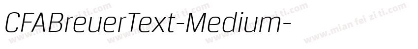 CFABreuerText-Medium字体转换