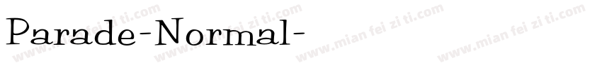 Parade-Normal字体转换