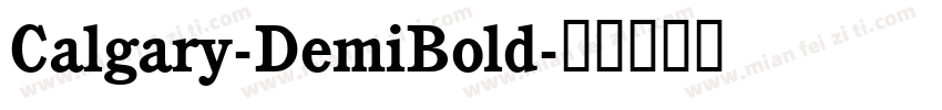 Calgary-DemiBold字体转换