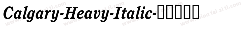 Calgary-Heavy-Italic字体转换