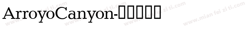 ArroyoCanyon字体转换