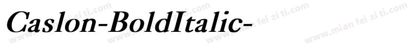 Caslon-BoldItalic字体转换
