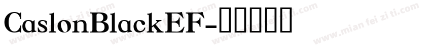 CaslonBlackEF字体转换