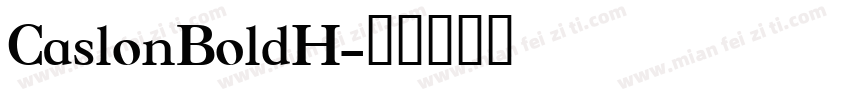 CaslonBoldH字体转换