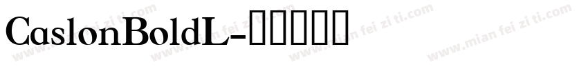 CaslonBoldL字体转换