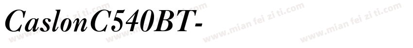 CaslonC540BT字体转换