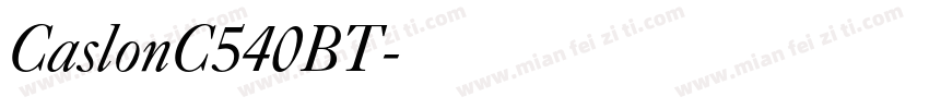 CaslonC540BT字体转换