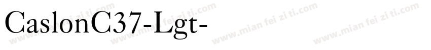 CaslonC37-Lgt字体转换