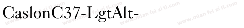 CaslonC37-LgtAlt字体转换