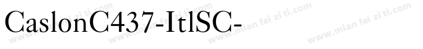 CaslonC437-ItlSC字体转换