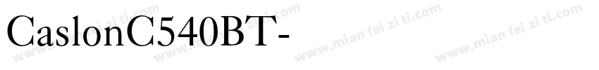 CaslonC540BT字体转换