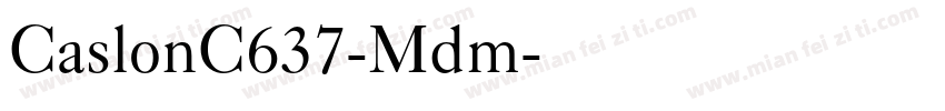 CaslonC637-Mdm字体转换
