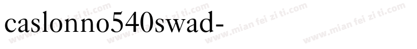 caslonno540swad字体转换