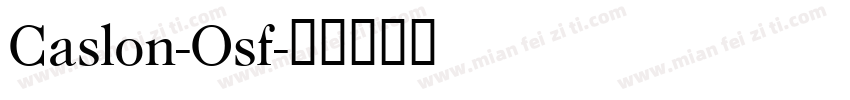 Caslon-Osf字体转换