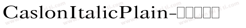 CaslonItalicPlain字体转换