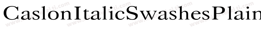 CaslonItalicSwashesPlain字体转换