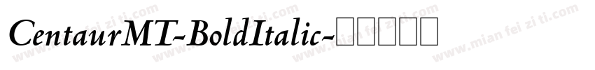 CentaurMT-BoldItalic字体转换