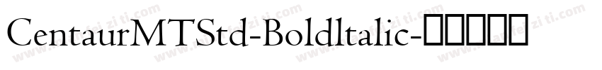 CentaurMTStd-Boldltalic字体转换