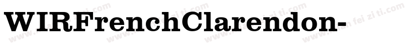 WIRFrenchClarendon字体转换