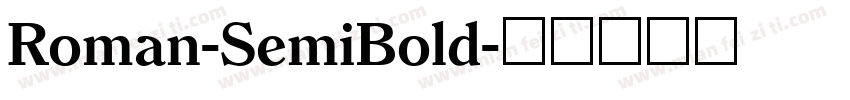 Roman-SemiBold字体转换