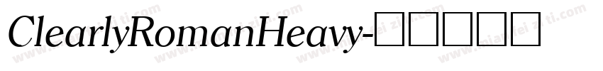 ClearlyRomanHeavy字体转换