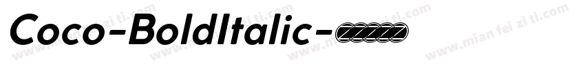 Coco-BoldItalic字体转换