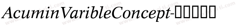 AcuminVaribleConcept字体转换